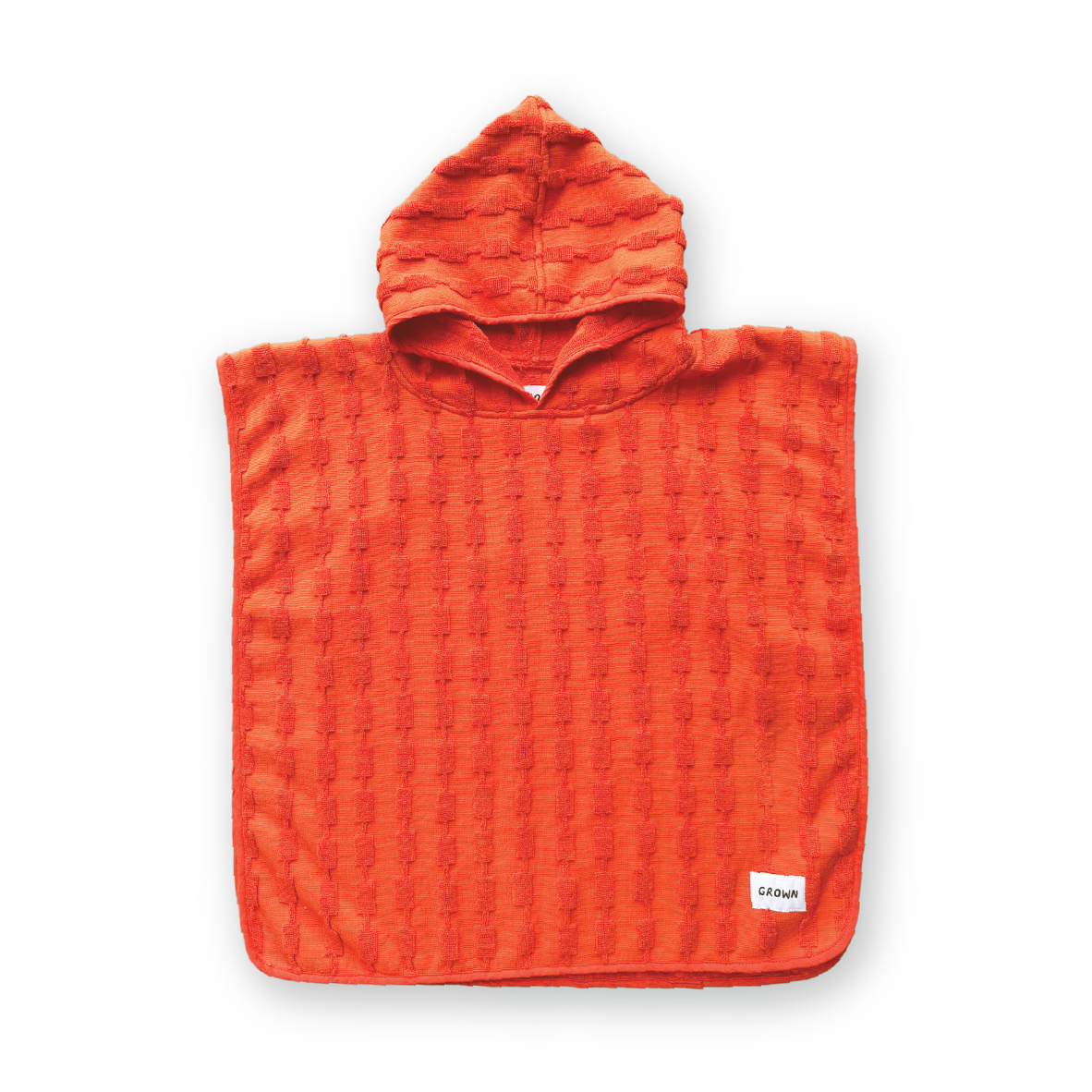 Terry Towelling Poncho | Blocks Rosso