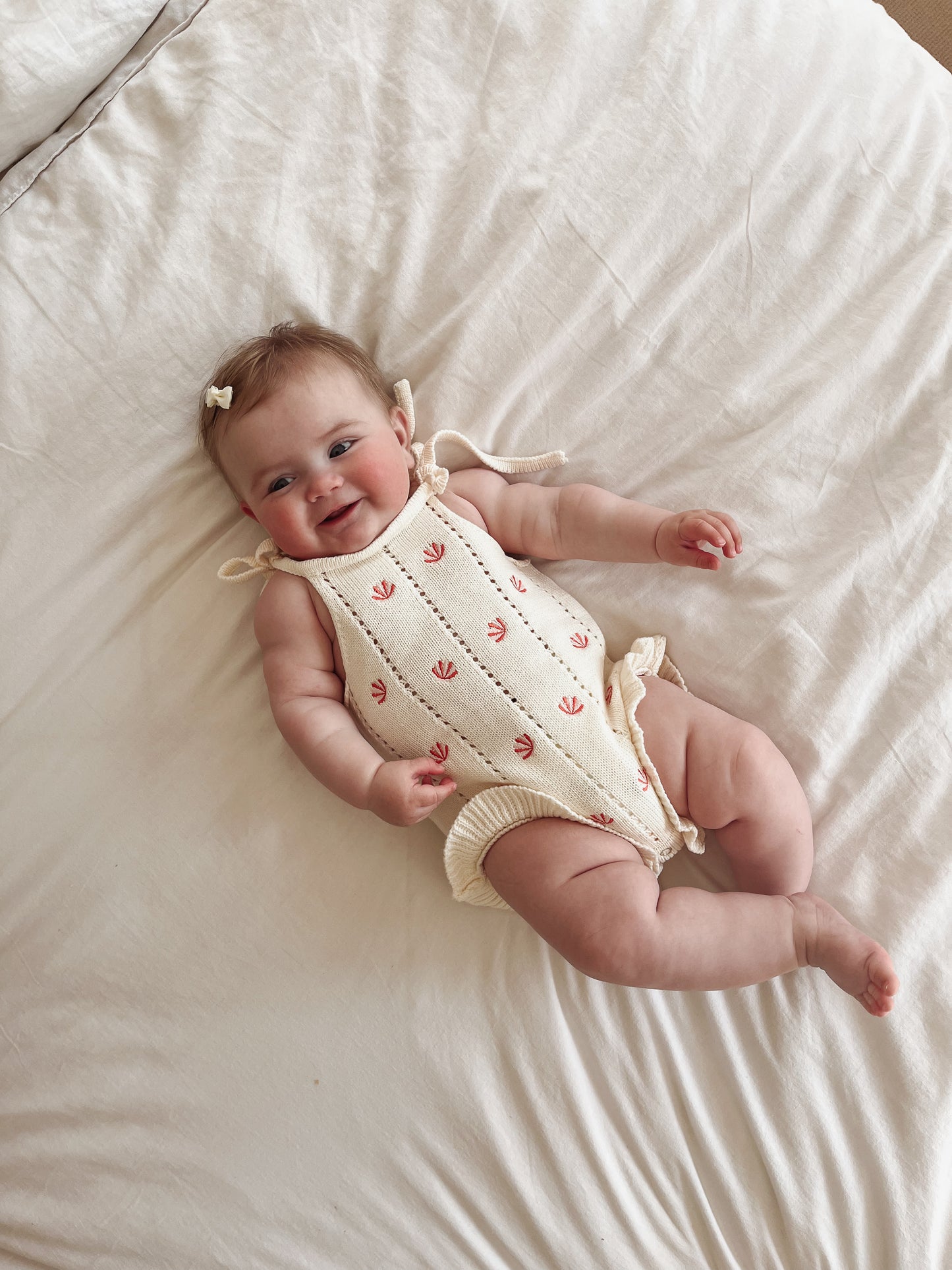 Shelly Frill Cotton Romper