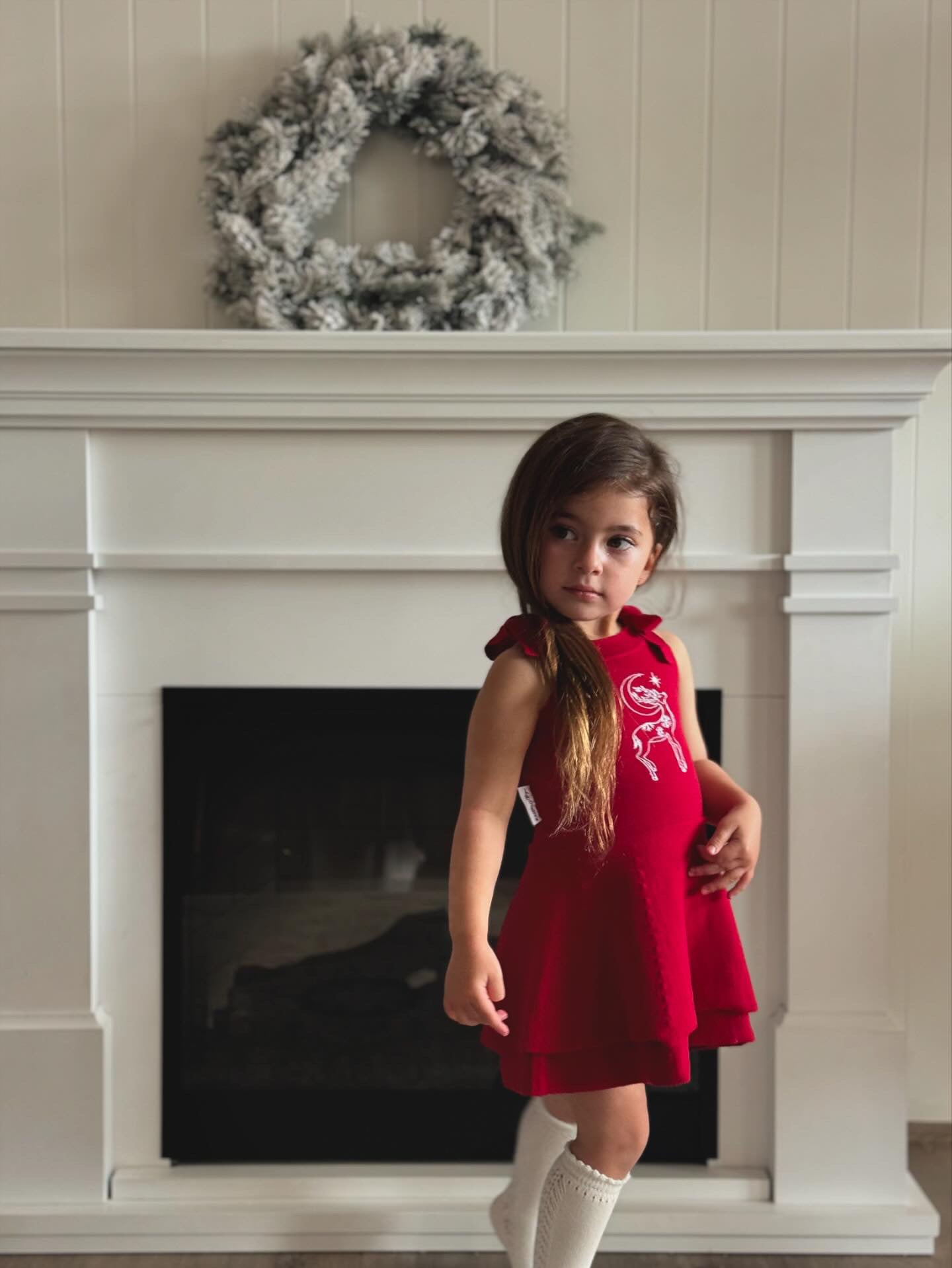 Tinsel Dress | Christmas Red