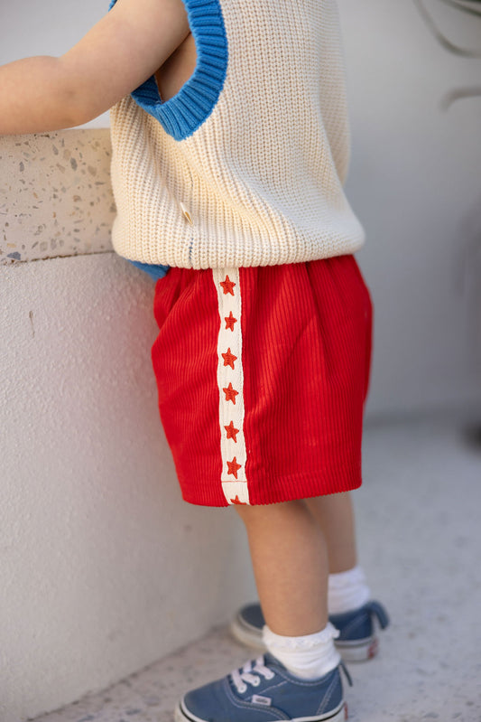 Playtime Cord Shorts | Red